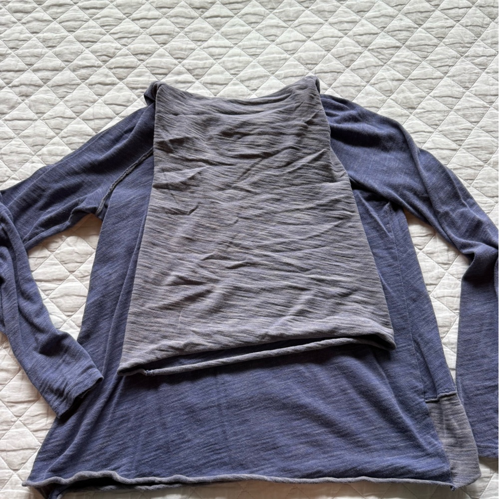 Free People Cozy Blue Cowl Neck Sweater - Picture 2 of 5